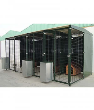 Battery of 3 kennel with 2...