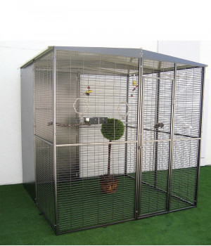 Garden aviary for parrots...