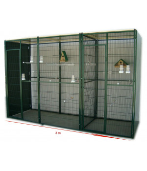 3x1m garden aviary with 2...