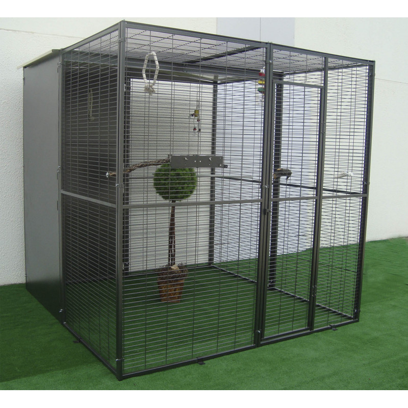 Volière Intérieur Cage Oiseaux Exterieur Métal pour Perruches