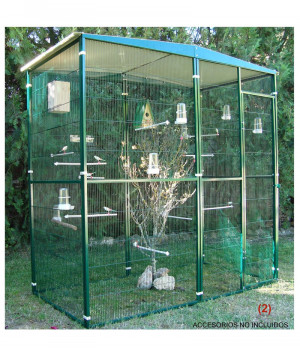 2 sqm garden aviary with...