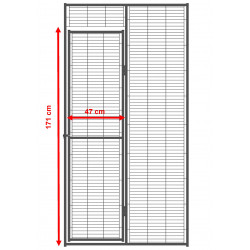 Volière de jardin pour perroquets de 2m² à toit mixte IMOR®