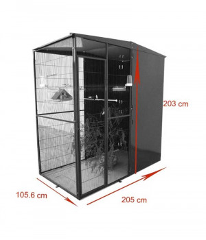 Volière de jardin de 4m² avec sas de sécurité IMOR®