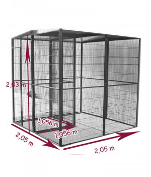 Volière de jardin de 4m² avec sas de sécurité IMOR®