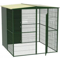 GARDEN AVIARY 2X1m WITH TWO...